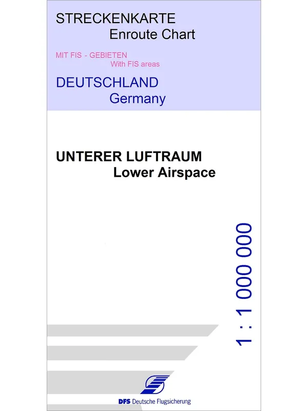 Zertifiziert IFR-Streckenkarte Deutschland - Unterer Luftraum, FIS-Gebiete / MVA (12JUN2026), 1:1.000.000