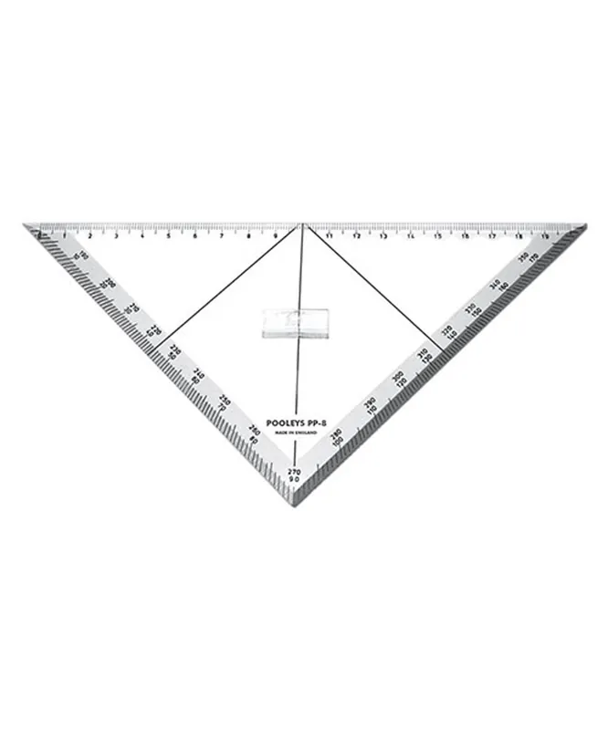 Kursdreieck - Kunsstoff, schwarze Bedruckung, mit Haltesteg Sonderangebot