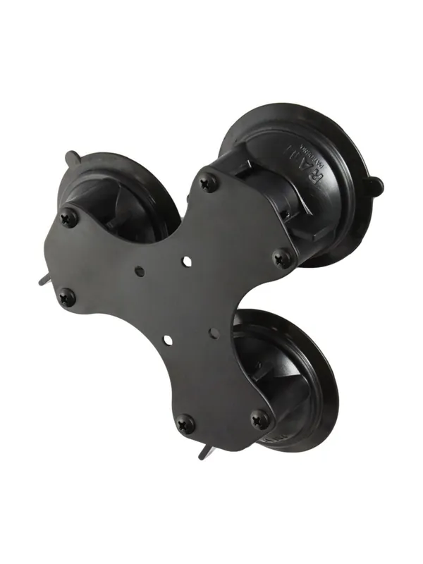 Top-Angebot RAM Mounts Triple-Saugfuss mit Metallplatte - jeweils Drehverschluss, 4-Loch AMPS