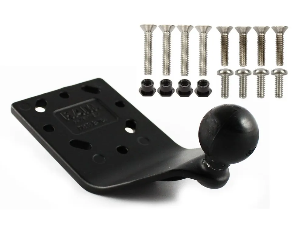 Direktkauf RAM Mounts Adapterplatte, gewölbt - B-Kugel (1 Zoll), 2- & 4-Loch AMPS, Schrauben-Set, passend für Garmin GPSMAP 695 & aera 795