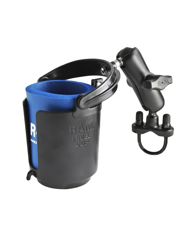 RAM Mounts Lenker-Set mit Getränkehalter - B-Kugel (1 Zoll), Klemmschelle, mittlerer Verbindungsarm Saisonangebot