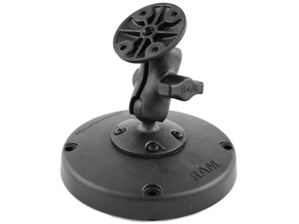Solange Der Vorrat Reicht RAM Mounts Universal Desktop-Standhalterung - mit Standfuss, 2x runde Basisplatte, kurzer Verbindungsarm, B-Kugel (1 Zoll), im Polybeutel