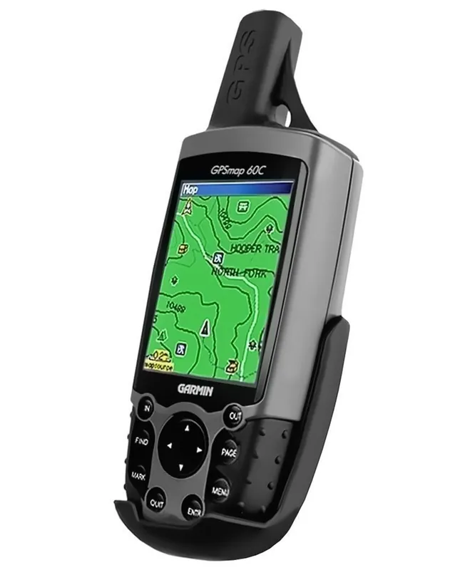 Highlight RAM Mounts Gerätehalteschale für Garmin GPS 60er Serie (ohne Schutzhüllen) - Diamond-Anbindung (Trapez), Schrauben-Set, im Polybeutel