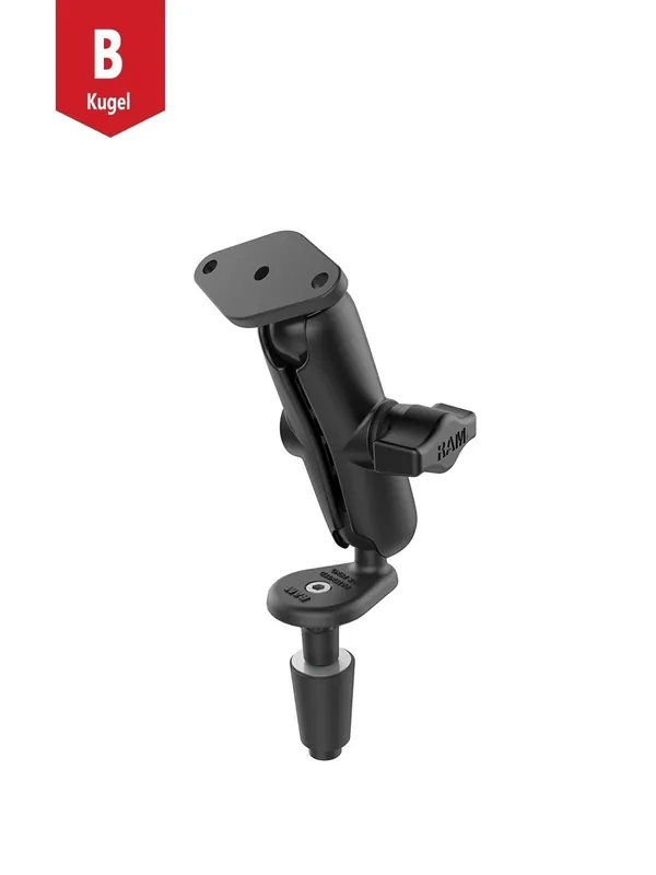 RAM Mounts Motorrad-Set - B-Kugel (1 Zoll), Lenkerkopf-Adapter, mittlerer Verbindungsarm, Diamond-Basisplatte (Trapez) Rabatt