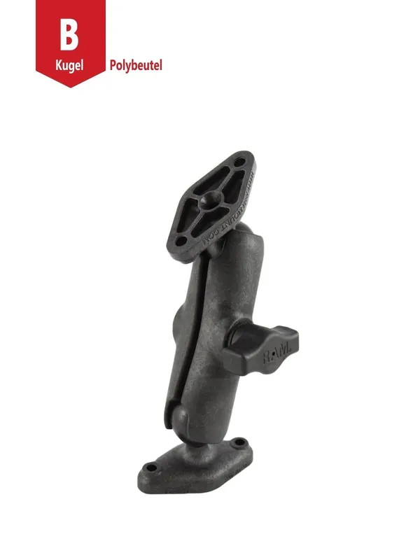 Angebot RAM Mounts Verbundstoff-Aufbau-Set - 2x Diamond-Basisplatte (Trapez), mittlerer Verbindungsarm, B-Kugel (1 Zoll), im Polybeutel