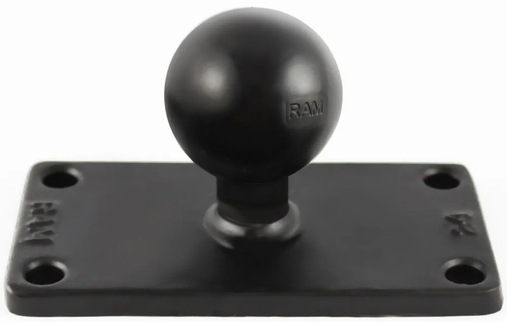 RAM Mounts rechteckige Basisplatte (50,8 x 101,6 mm) mit C-Kugel (1,5 Zoll) - im Polybeutel Solange Der Vorrat Reicht