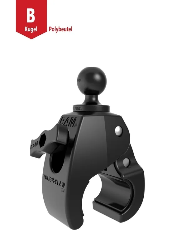 RAM Mounts Tough-Claw Halteklammer (mittel) mit Feststellschraube - B-Kugel (1 Zoll), Durchmesser 25,4-40,6 mm Angebot