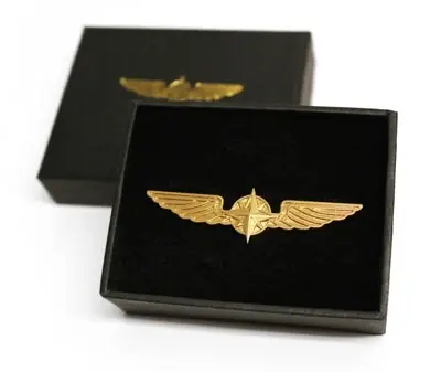 Schneller Versand Pilot Wings - Anstecker, goldfarben