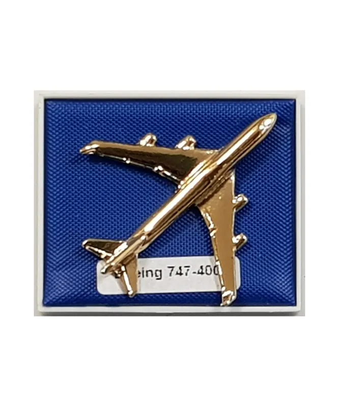 Bestseller Anstecknadel Boeing 747-400 - Goldlegierung