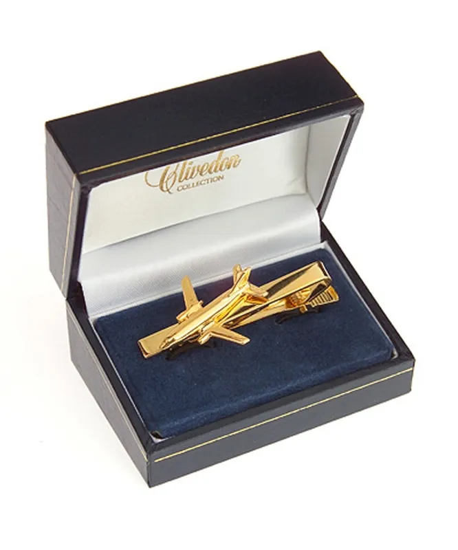 Sonderangebot Krawattenclip Boeing 737 - Goldlegierung