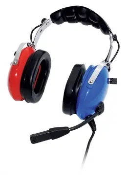 Schneller Versand PILOT PA-51C Headset für Kinder - blau-rot