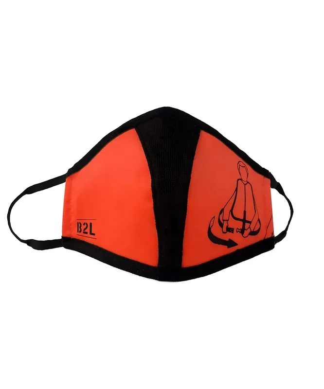 Mund-/Nasen-Bedeckung - orange/schwarz Saisonangebot