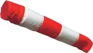 Windsack-Hülle, Durchmesser 40 cm, Länge 250 cm - rot/weiß gestreift Highlight
