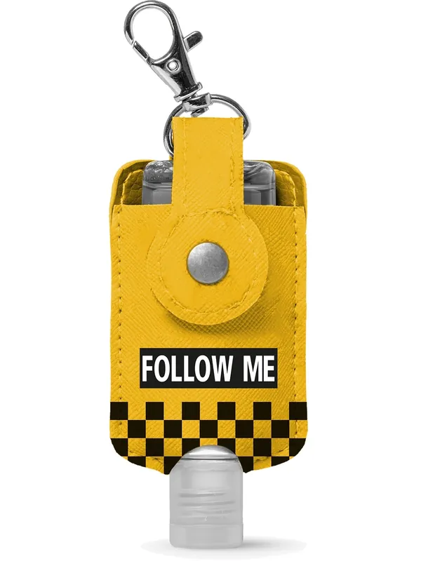 Nur Für Kurze Zeit Hygiene-Schlüsselanhänger FOLLOW ME - mit 50 ml Desinfektionsgel-Flasche