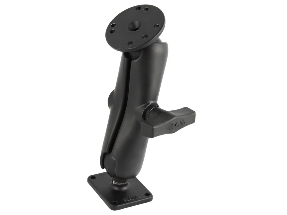 RAM Mounts Aufbau-Set - rechteckige Basisplatte (2x2,5 Zoll), mittlerer Verbindungsarm, runde Basisplatte (AMPS), C-Kugel (1,5 Zoll), im Polybeutel Preisreduziert