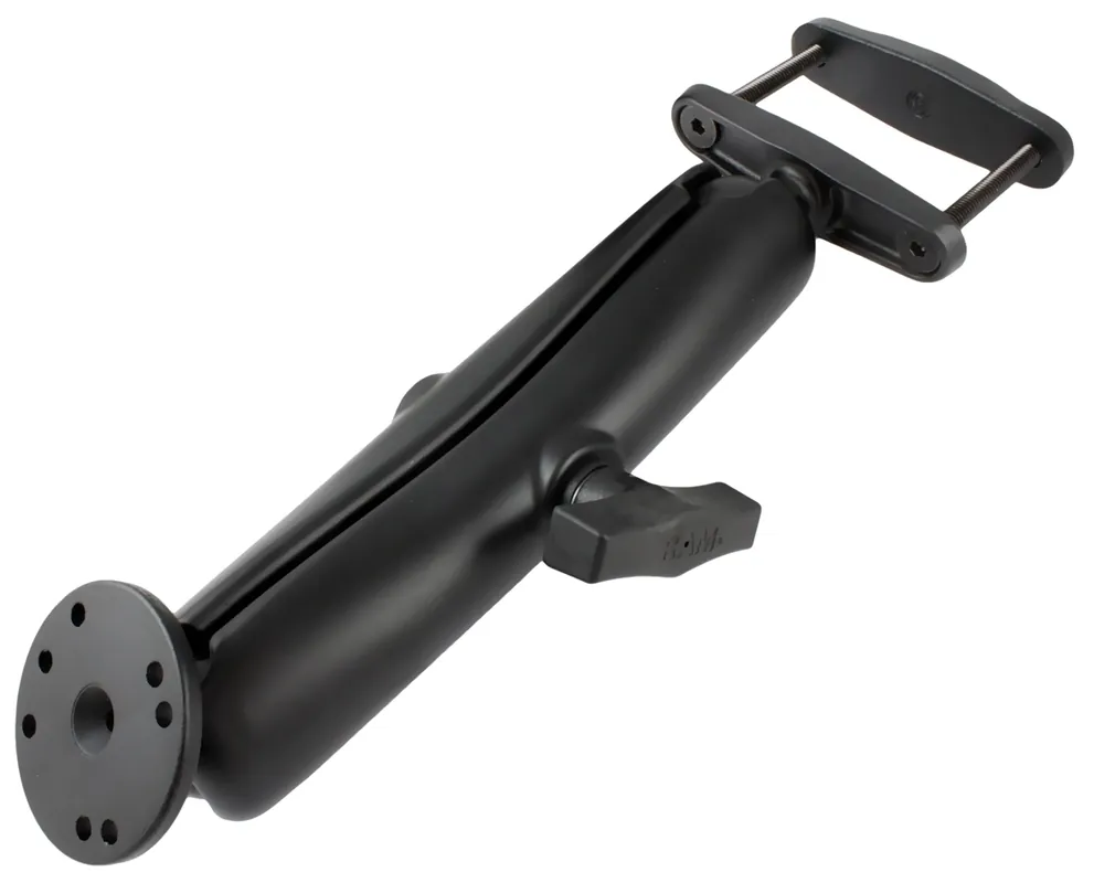 Zertifiziert RAM Mounts Schraubklemmen-Set - Schraubklemme (bis 76 mm Breite), langer Verbindungsarm, runde Basisplatte (AMPS), C-Kugel (1,5 Zoll), im Polybeutel