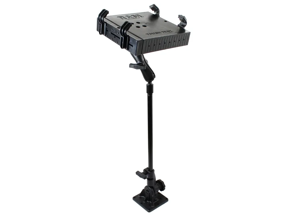 RAM Mounts Ratchet Fahrzeughalterung für Laptops(Drucker - Standfuss mit Ratchet-System, Stab ca. 450 mm, Laptop-Halteschale, C-Kugel (1,5 Zoll) Direkt Vom Hersteller