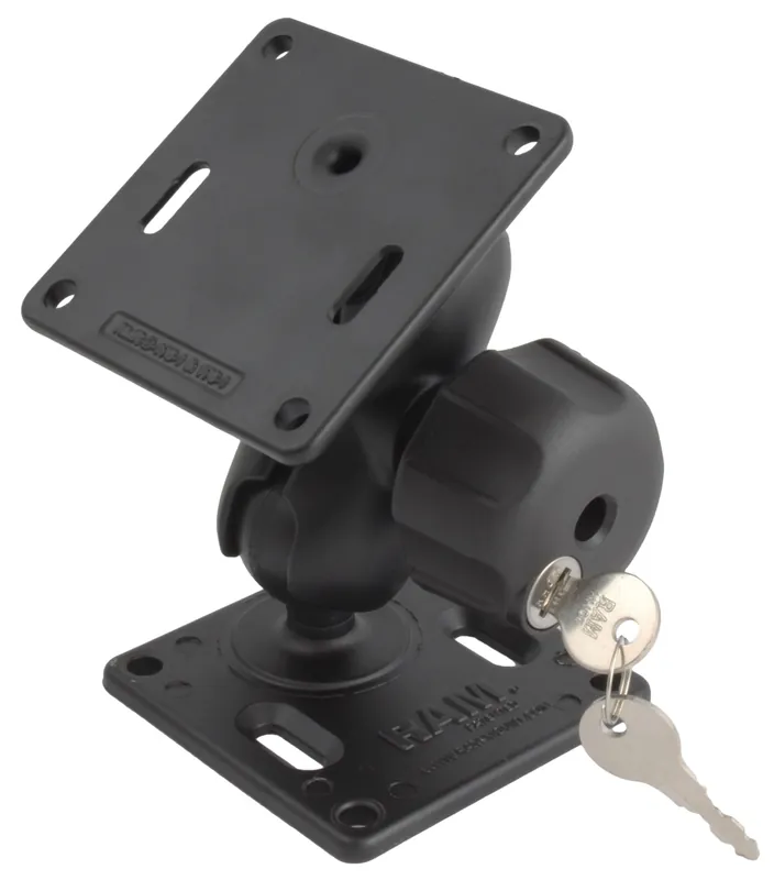 RAM Mounts Aufbau-Set - 2x VESA-Platte (75x75 mm Lochraster), kurzer Verbindungsarm mit Sicherungsschloss, C-Kugel (1,5 Zoll), im Polybeutel Nur Heute