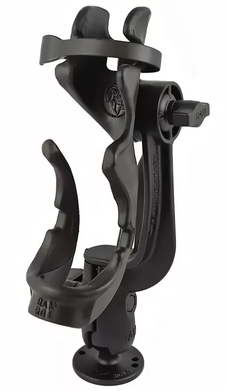 Direktkauf RAM Mounts Rod 2000 Angelrutenhalter mit runder Basisplatte (AMPS) - Salzwasser tauglich, Ratchet-System, C-Kugel (1,5 Zoll), im Polybeutel