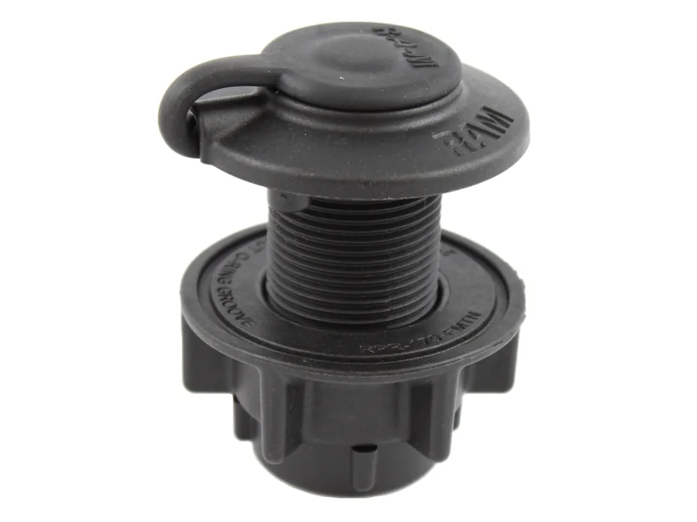 Begrenztes Angebot RAM Mounts Flush-Basis (rund) für Angelrutenhalter - mit Abdeckkappe, im Polybeutel