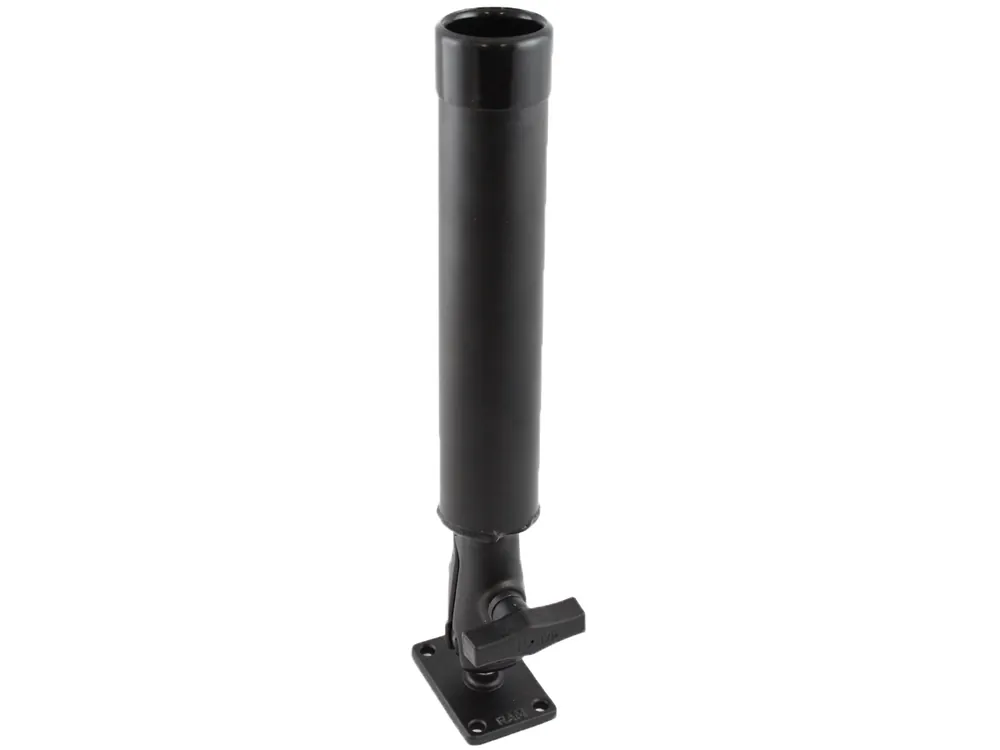 RAM Mounts Flöten-Halterung für Angelruten - rechteckige Basisplatte (2x3 Zoll), Verbindungsarm, C-Kugel (1,5 Zoll), im Polybeutel Direkt Vom Hersteller
