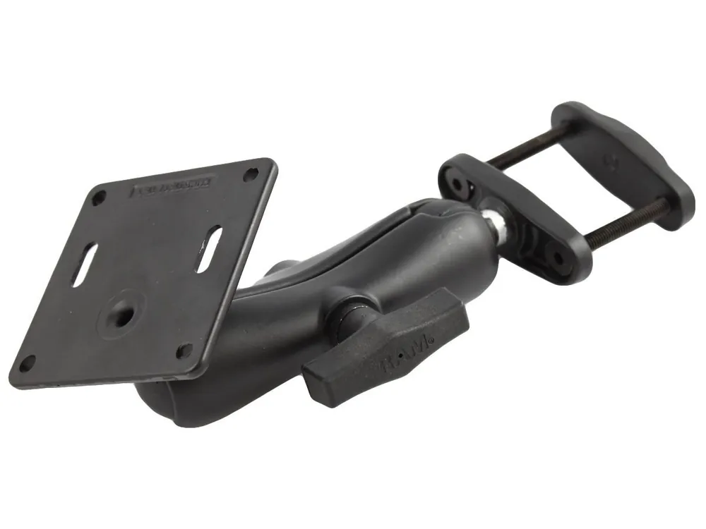 Markenprodukt RAM Mounts Schraubklemmen-Set - Schraubklemme (bis 50,8 mm Breite), mittlerer Verbindungsarm, VESA-Platte (75x75 Lochraster), C-Kugel (1,5 Zoll), im P