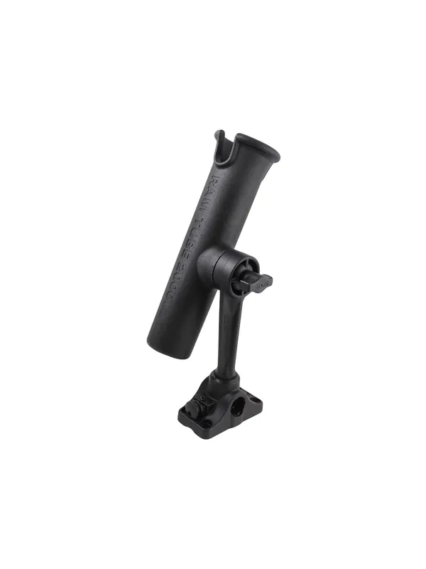 Nur Heute RAM Mounts Tube 2000 Angelrutenhalterung mit Bulkhead-Basis - Spline Post Stift (ca. 150 mm), Ratchet-System, Doppel-Bulkhead-Bodenbasis