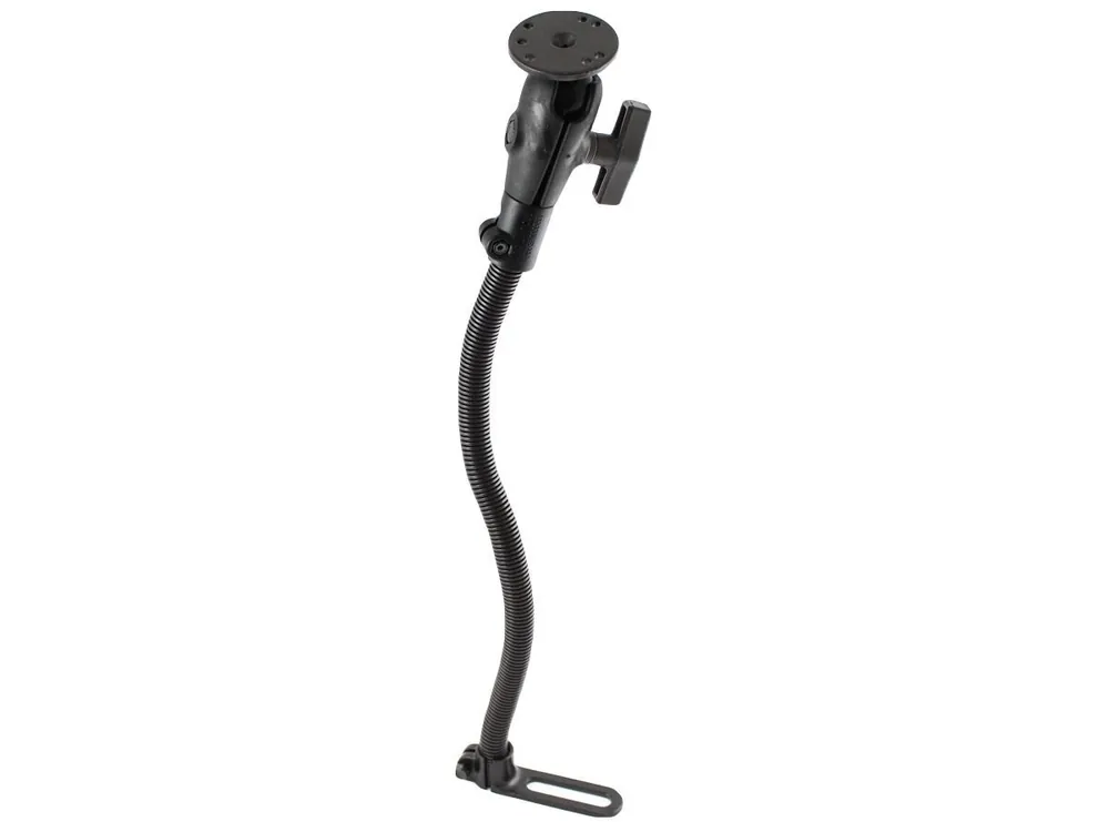 Must-Have RAM Mounts Pod I Fahrzeug Sitzschienen-Befestigung mit AMPS-Anbindung - flexibler Stab (ca. 450 mm), runde Basisplatte, C-Kugel (1,5 Zoll), im Polybeu