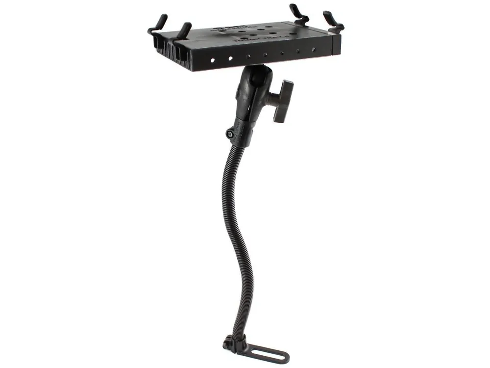 RAM Mounts Pod I Fahrzeug Sitzschienen-Befestigung für Laptops/Drucker - flexibler Stab (ca. 450 mm), runde Basisplatte (C-Kugel, 1,5 Zoll), Tough Tra Angebot