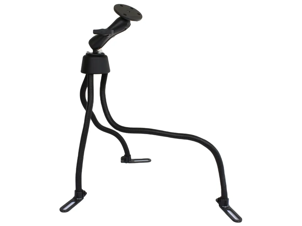 RAM Mounts Pod III Fahrzeug Sitzschienen-Befestigung - flexible Stäbe (ca. 450 / 500 / 750 mm Länge), runde Basisplatte (AMPS), mittlerer Verbindungsa Ausverkauf