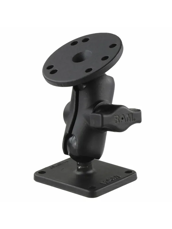 Online Kaufen RAM Mounts Aufbau-Set - B-Kugel (1 Zoll), rechteckige Basisplatte, kurzer Verbindungsarm, runde Basisplatte (AMPS)