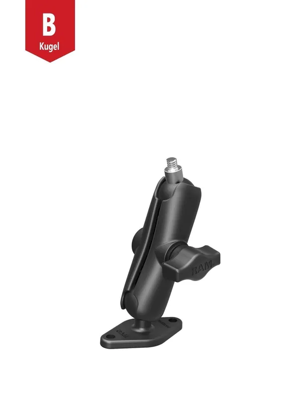 RAM Mounts Aufbau-Set - B-Kugel (1 Zoll), Diamond-Basisplatte (Trapez), mittlerer Verbindungsarm, Kugel mit 1/4"-20 Gewinde Neu