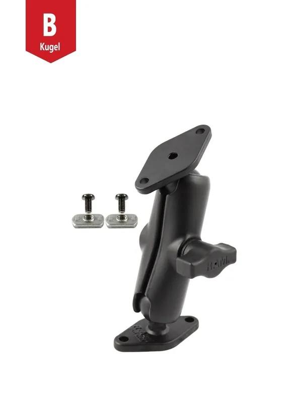 RAM Mounts Aufbau-Set - B-Kugel (1 Zoll), 2x Diamond-Basisplatte (Trapez), mittlerer Verbindungsarm, Schrauben-Set Aktuell