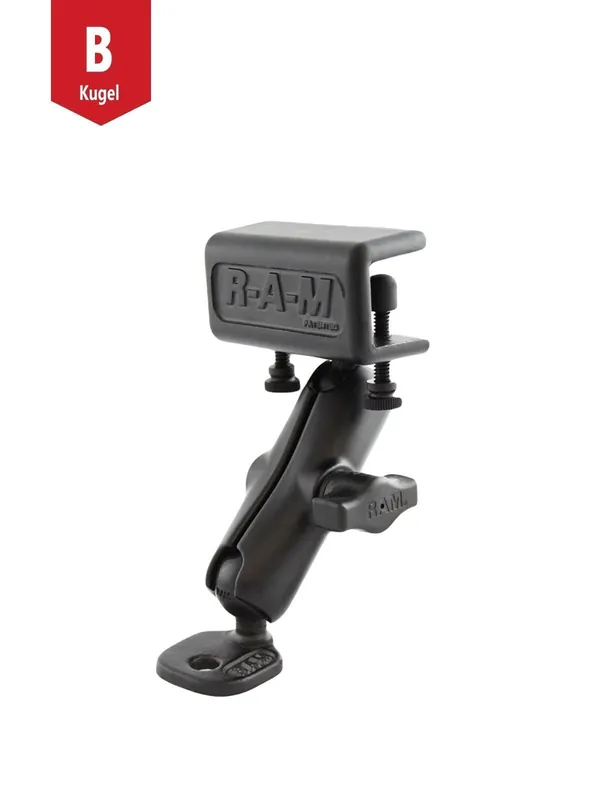 RAM Mounts Set - B-Kugel (1 Zoll), Panel-Klammer, mittlerer Verbindungsarm, Adapterplatte (5/16 Zoll Loch) Wochenendangebot
