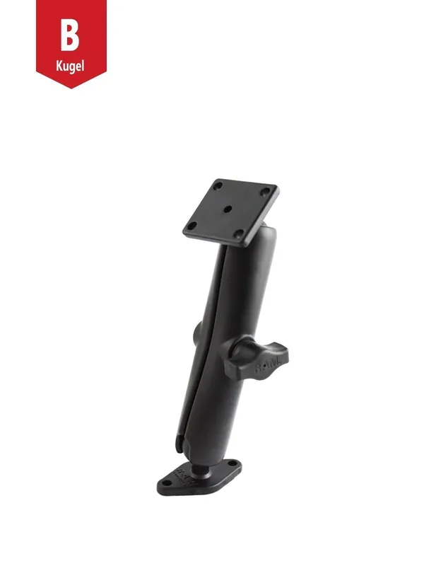 RAM Mounts Aufbau-Set - B-Kugel (1 Zoll), Diamond-Basisplatte (Trapez), langer Verbindungsarm, rechteckige Basisplatte (AMPS) Direktkauf