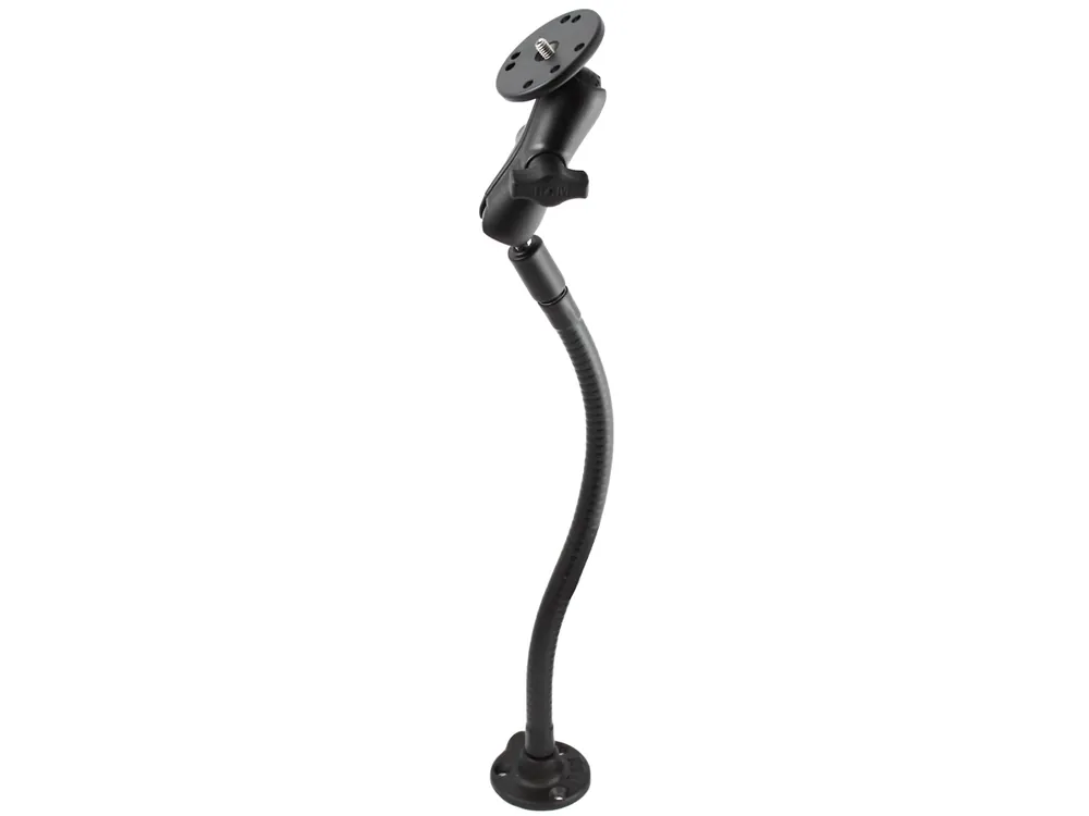 Versand Am Gleichen Tag RAM Mounts Standfuss mit Kamera-Anbindung - runde Basis, flexibler Stab (ca. 300 mm), mittlerer Verbindungsarm, Basisplatte mit 1/4"-20 Gewindestift,
