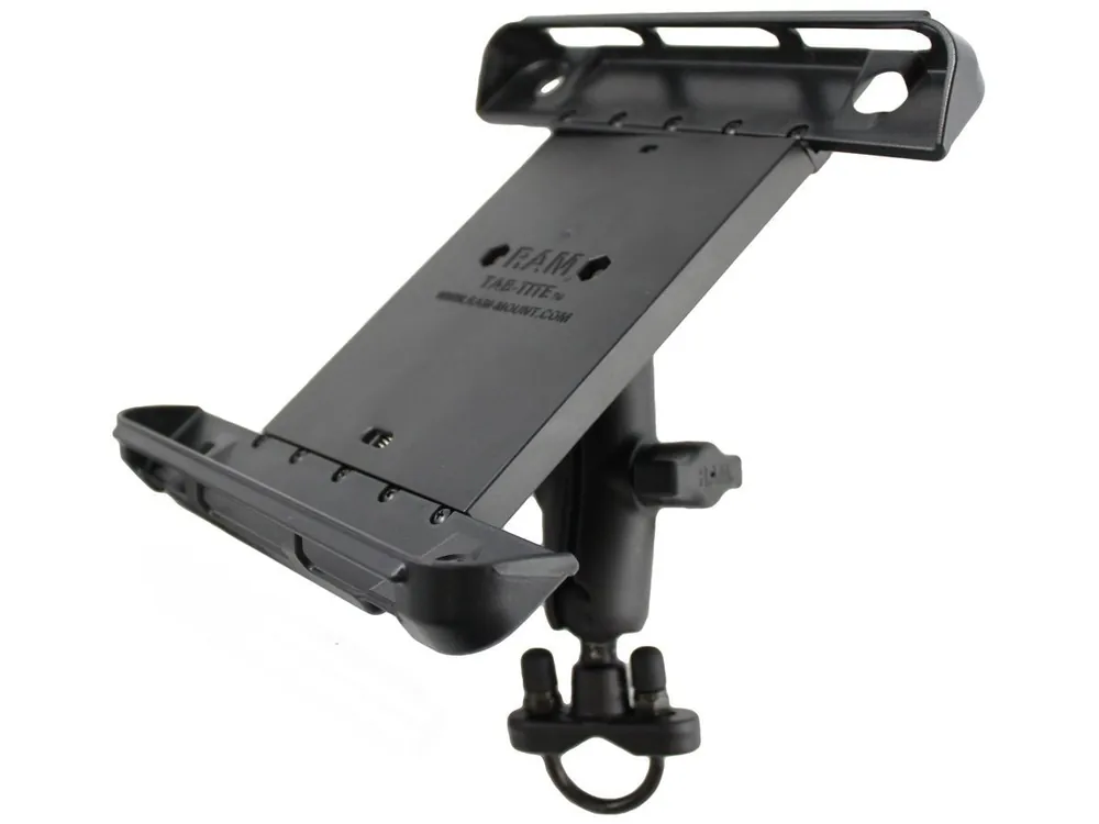 RAM Mounts Lenker-/Rohr-Halterung 10 Zoll Tablets - B-Kugel (1 Zoll), Rohr-Klemme, mittlerer Verbindungsarm, Tab-Tite Halteschale Preisreduziert