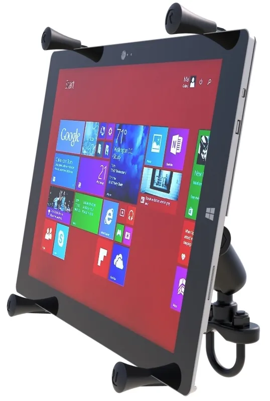 Preis Gesenkt RAM Mounts X-Grip Lenker-Halterung für Tablets (12 Zoll) - B-Kugel (1 Zoll), Schraubklemme, mittlerer Verbindungsarm