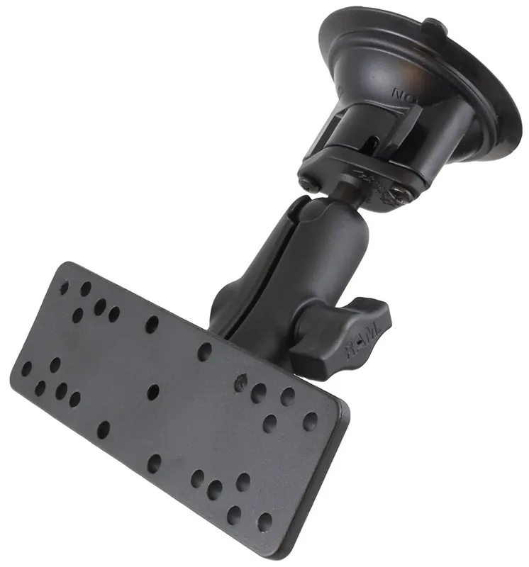 Super-Preis RAM Mounts Saugfuss-Set für elektronische Geräte - Diamond-Baisplatte (Trapez), mittlerer Verbindungsarm, Adapterplatte (div. Lochraster), B-Kugel (1