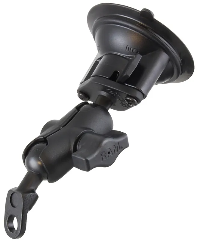 Neu RAM Mounts Saugfuss-Set mit Kugel-Adapter - kurzer Verbindungsarm, Diamond-Basisplatte (Trapez), Kugel-Adapter (9 mm Loch), B-Kugel (1 Zoll), im Polyb