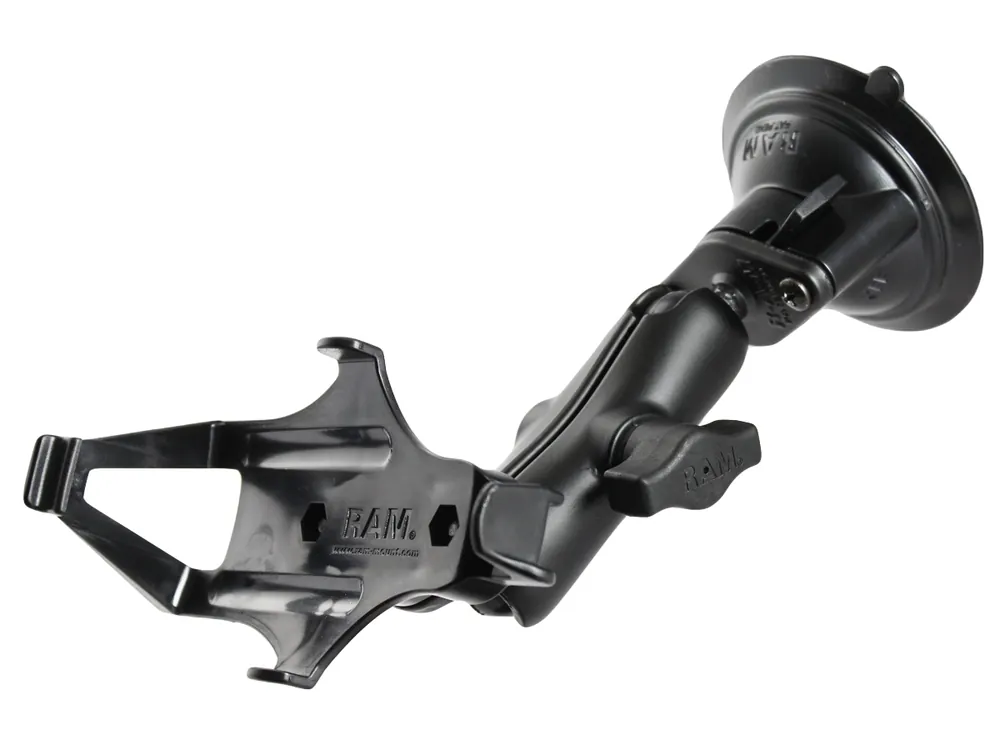 RAM Mounts Saugfuss-Halterung Garmin GPSMAP 176/196/276/296/395/495/496 - mittlerer Verbindungsarm, 2x Diamond-Basisplatte (Trapez), Halteschale, B-Ku Preiswert