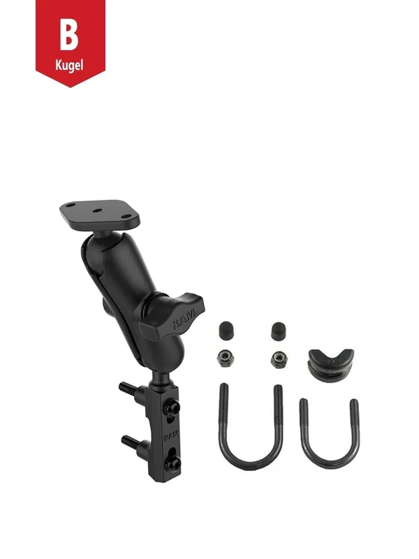 Sichere Zahlung RAM Mounts Universal Motorrad-Set - B-Kugel (1 Zoll), Basisbefestigung (Lenker/Bremse/Kupplung), mittlerer Verbindungsarm, Diamond-Basisplatte (Trapez