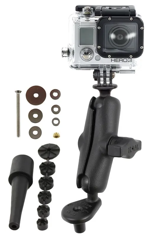 RAM Mounts GoPro Motorrad-Kamerahalterung - mit Lenkervorbaubasis, B-Kugel (1 Zoll), im Polybeutel Schnäppchen
