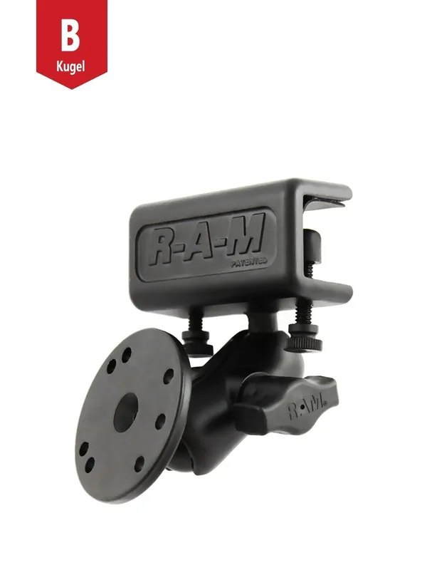 Schneller Versand RAM Mounts Luftfahrt-Set - B-Kugel (1 Zoll), Panel-Klammer, kurzer Verbindungsarm, runde Basisplatte (AMPS)