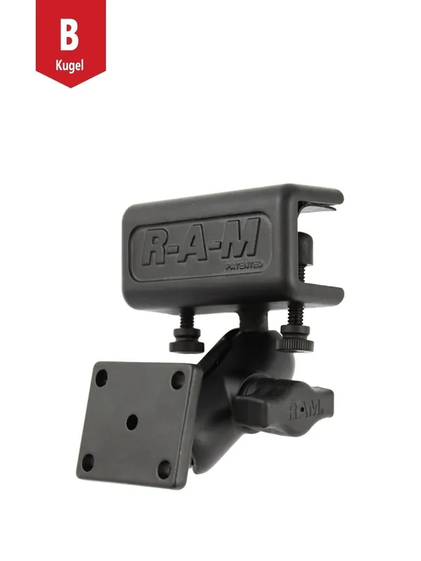 Sale RAM Mounts Luftfahrt-Set - B-Kugel (1 Zoll), Panel-Klammer, kurzer Verbindungsarm, rechteckige Basisplatte (AMPS)