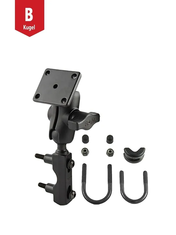 Beliebt RAM Mounts Motorrad-Set - B-Kugel (1 Zoll), Basisbefestigung (Lenker/Bremse/Kupplung), kurzer Verbindungsarm, rechteckige Basisplatte (AMPS)