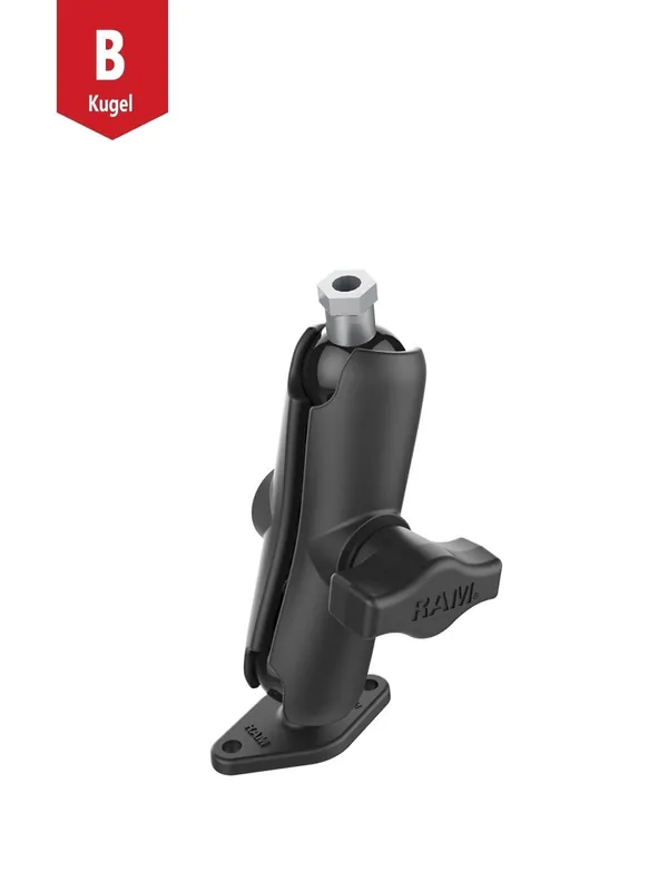 Preisknaller RAM Mounts Aufbau-Set - B-Kugel (1 Zoll), Diamond-Basisplatte (Trapez), mittlerer Verbindungsarm, Kugel mit 1/4"-20 Innengewinde