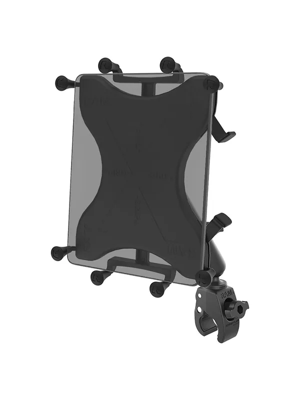 Markenprodukt RAM Mounts X-Grip Klemm-Halterung für 9-10 Zoll Tablets - B-Kugel (1 Zoll), Tough-Claw klein (Durchmesser 15,9-29,0 mm), langer Verbindungsarm (ca. 15
