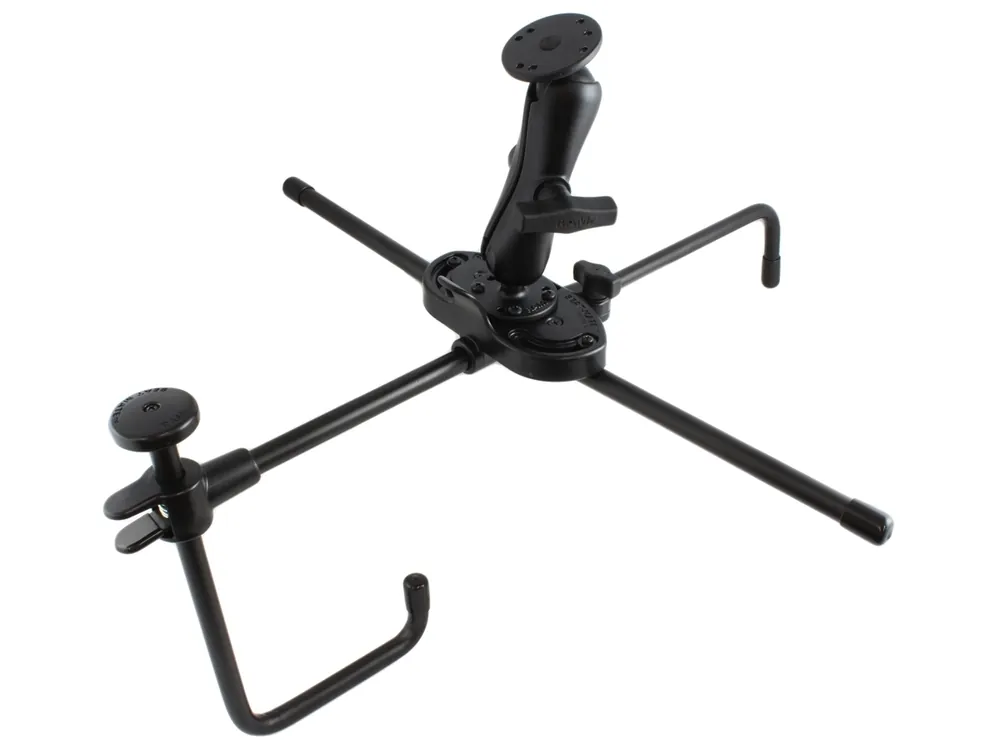 RAM Mounts Seat-Mate Sitzbefestigung mit Aufbau-Set (AMPS) - C-Kugel (1,5 Zoll)2x runde Basisplatte, mittlerer Verbindungsarm, C-Kugel (1,5 Zoll) Zertifiziert