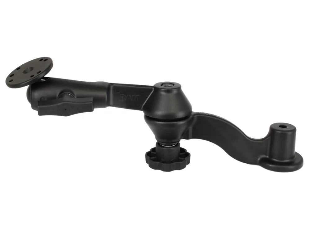 RAM Mounts Doppel-Schwenkarm-Komponente für Tele Pole - Armlänge zusammen ca. 300 mm, 1x Arm gewölbt, Verbindungsarm, runde Basisplatte, C-Kugel (1,5 Abverkauf